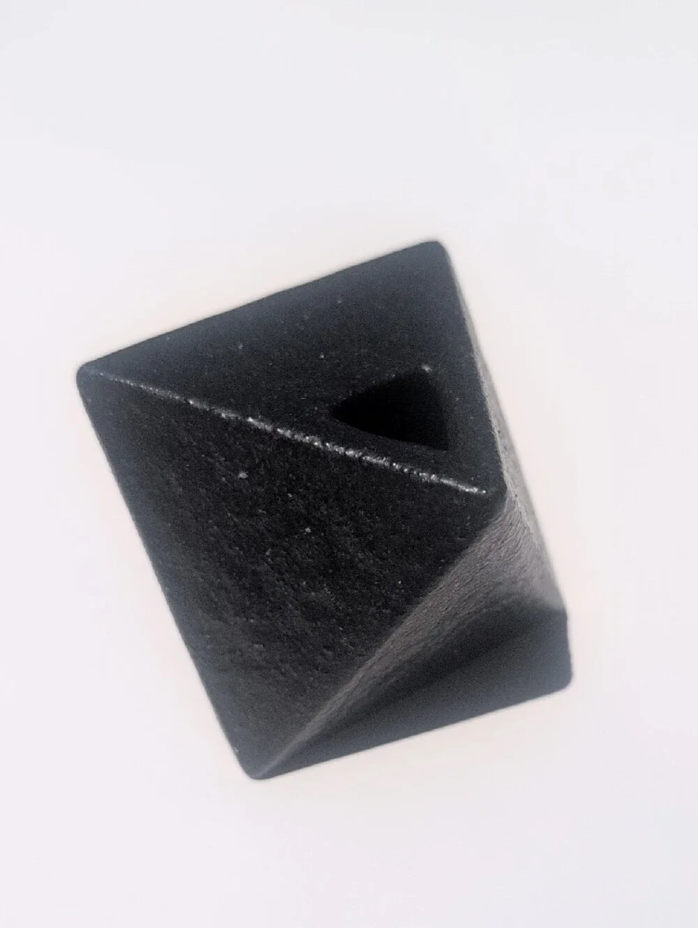 Handcrafted Black & White Geometric Triangle Bud Vase